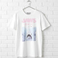 Jaws Vintage Japanese Movie Poster Men's T Shirt Japan Kanji Faded Shark Movie Unisex