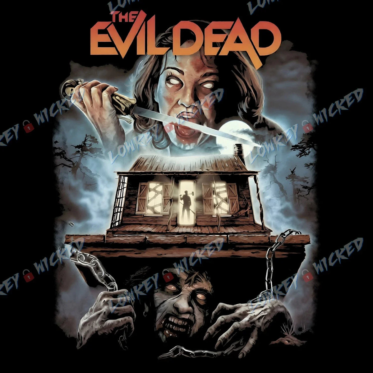 Evil Dead Poster | Horror Movie Graphic Art | 80's Cult Zombie Tee Unisex