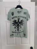 Affliction American Customs Small Faded Mint Green Distressed Tee Unisex