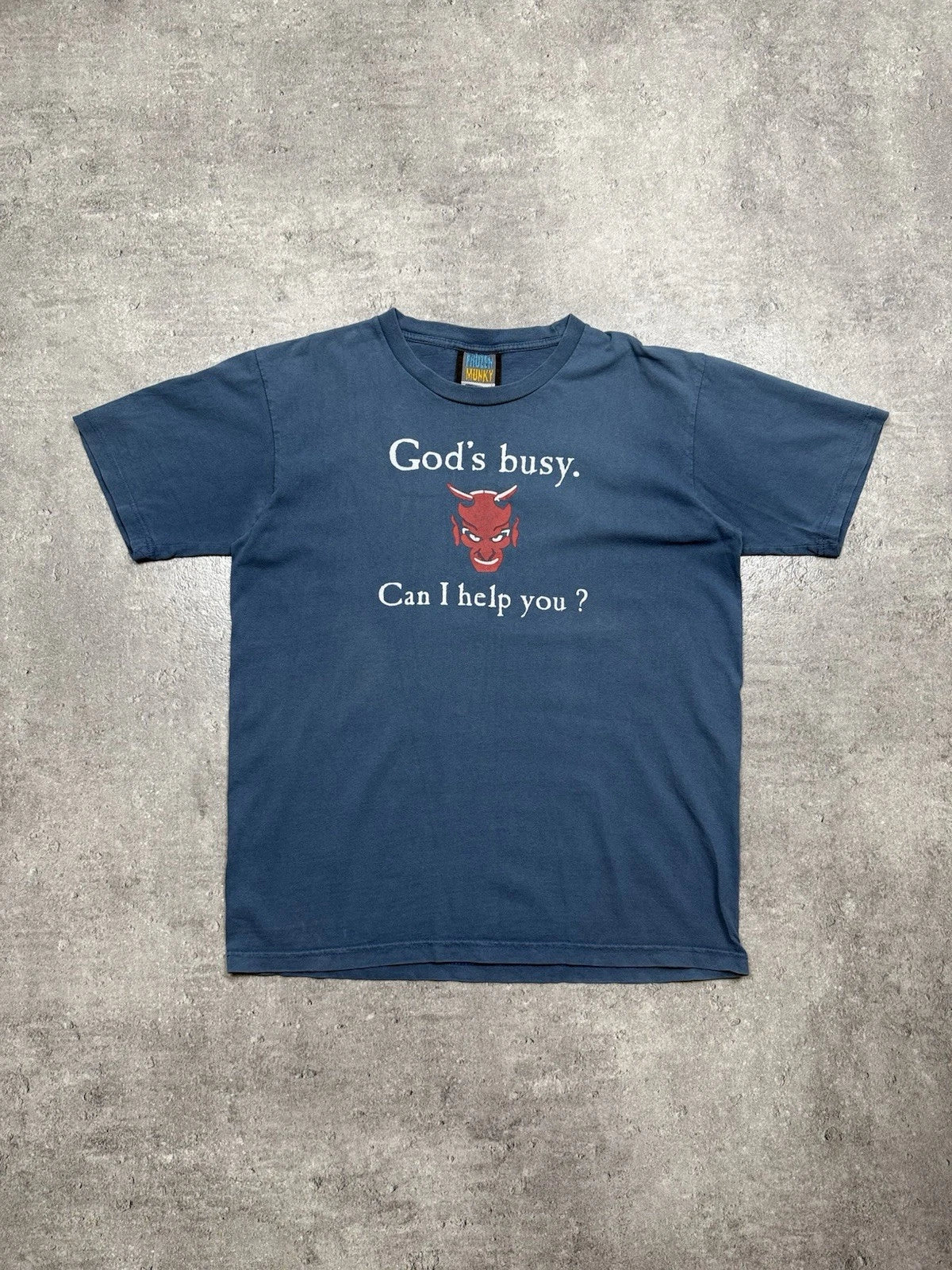 Vintage Short Sleeve God's busy. Diablo Help 90s Unisex