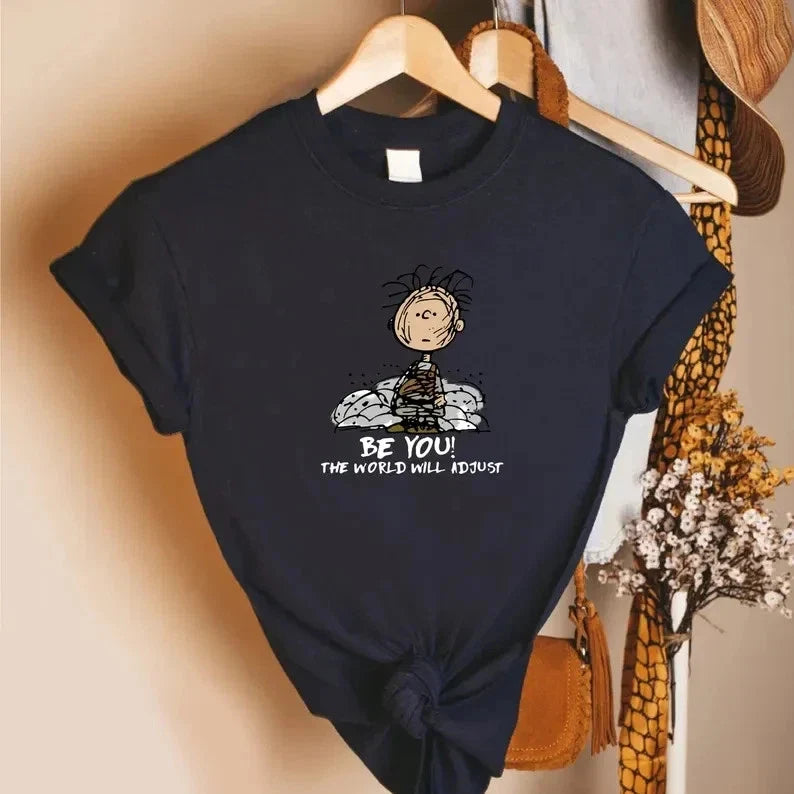 Be You The World Will Adjust Shirt, Inspirational Quote Tee, Black Unisex Tee Unisex