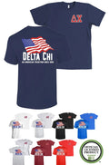 Delta Chi Fraternity Bella+Canvas American Flag USA Shirt Unisex
