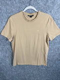 Michael Kors Men’s Small Tan Cotton Crew Neck Back Logo Short Sleeves Unisex