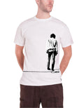 The Doors Solitary Jim Morrison Print Band Logo Official Mens New White T Shirt Unisex