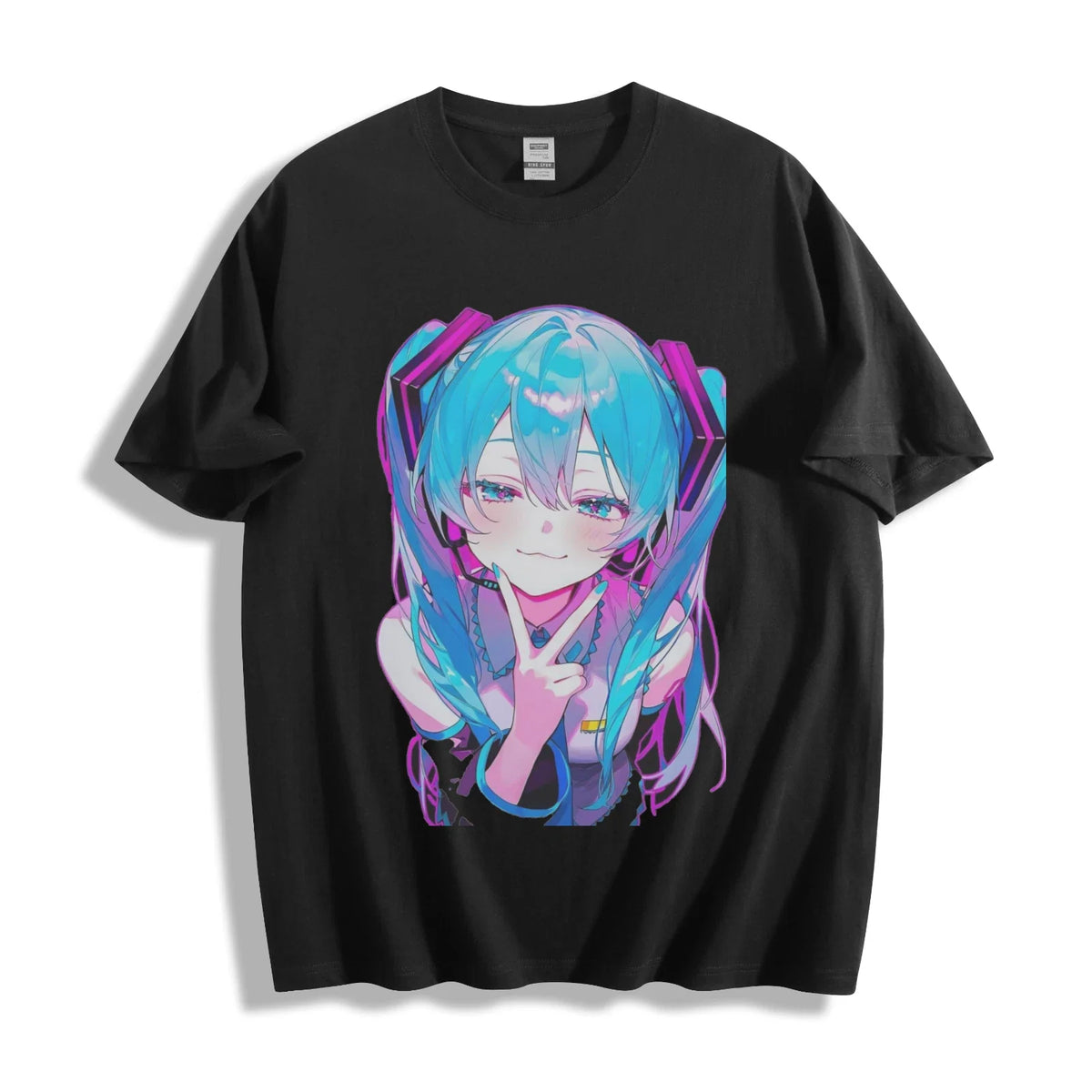 Hatsune Miku Neon Wink - Vibrant Anime Glow Unisex Tee Unisex