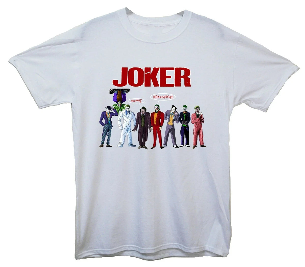 Joker Character Costumes Printed (Joker Inspired) Unisex