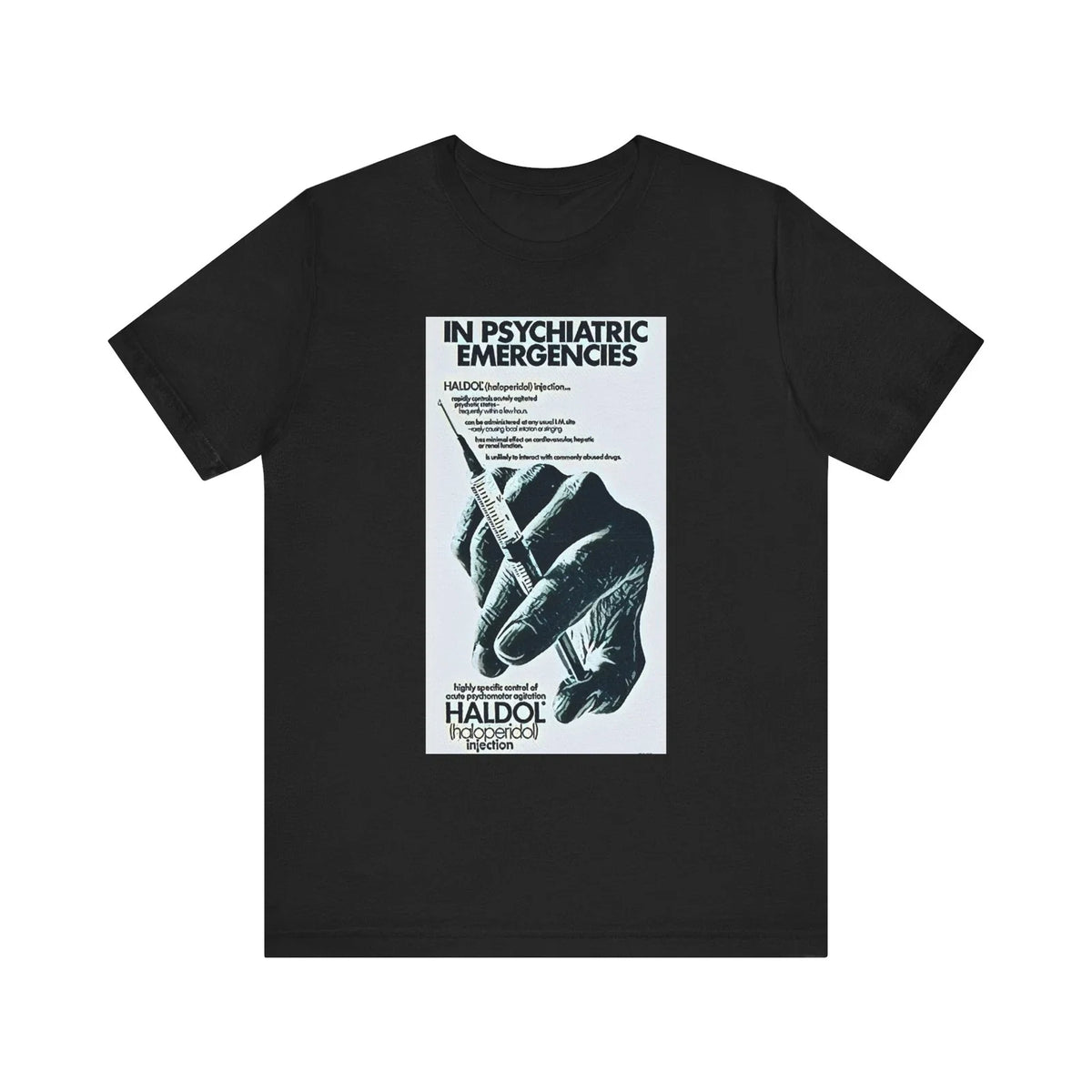 Halidol Retro Ad Art Graphic Print Crewneck Unisex Jersey Short Sleeve Tee Shirt Unisex