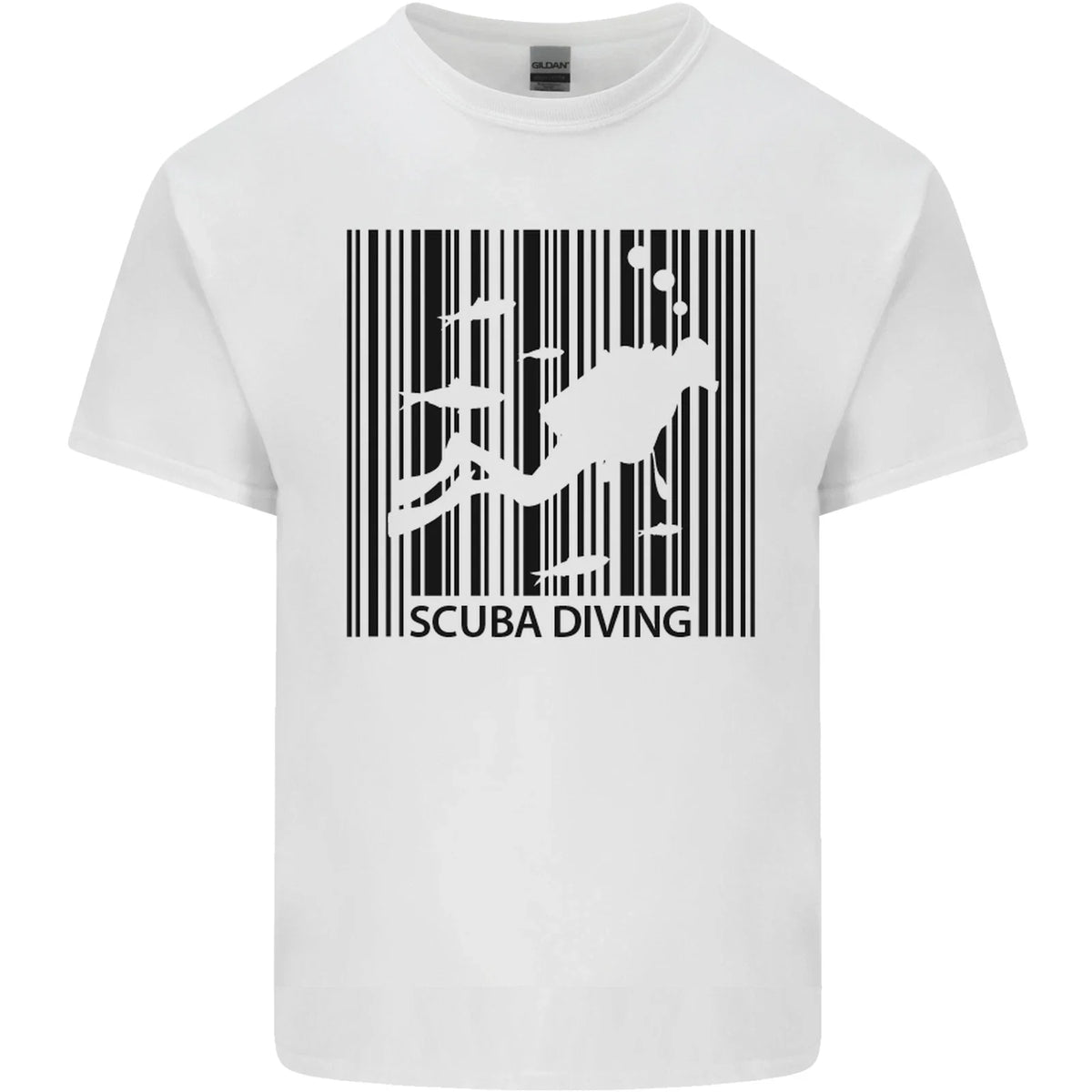 Scuba Barcode Diving Diver Dive Funny Mens Light Cotton Unisex