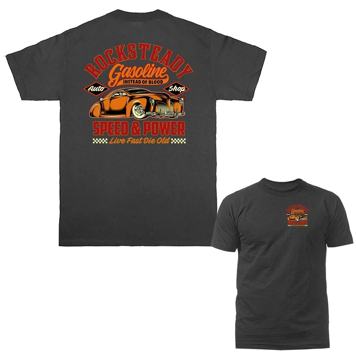 Rocksteady Speed & Power Hot Rod Classic Vintage Car Automobile Graphic Unisex