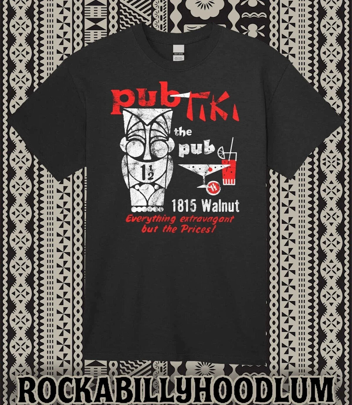 Retro Tiki Art Tee T Shirt Cotton Mug Bar Restaurant The Pub Tiki Unisex