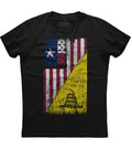 Don't Thread On Me, USA Flag and Snake Printed Men's Patriotic Black Unisex