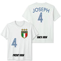 Italy Personalized Custom Name And Number Football Unisex T Shirt Game Day Gift Unisex
