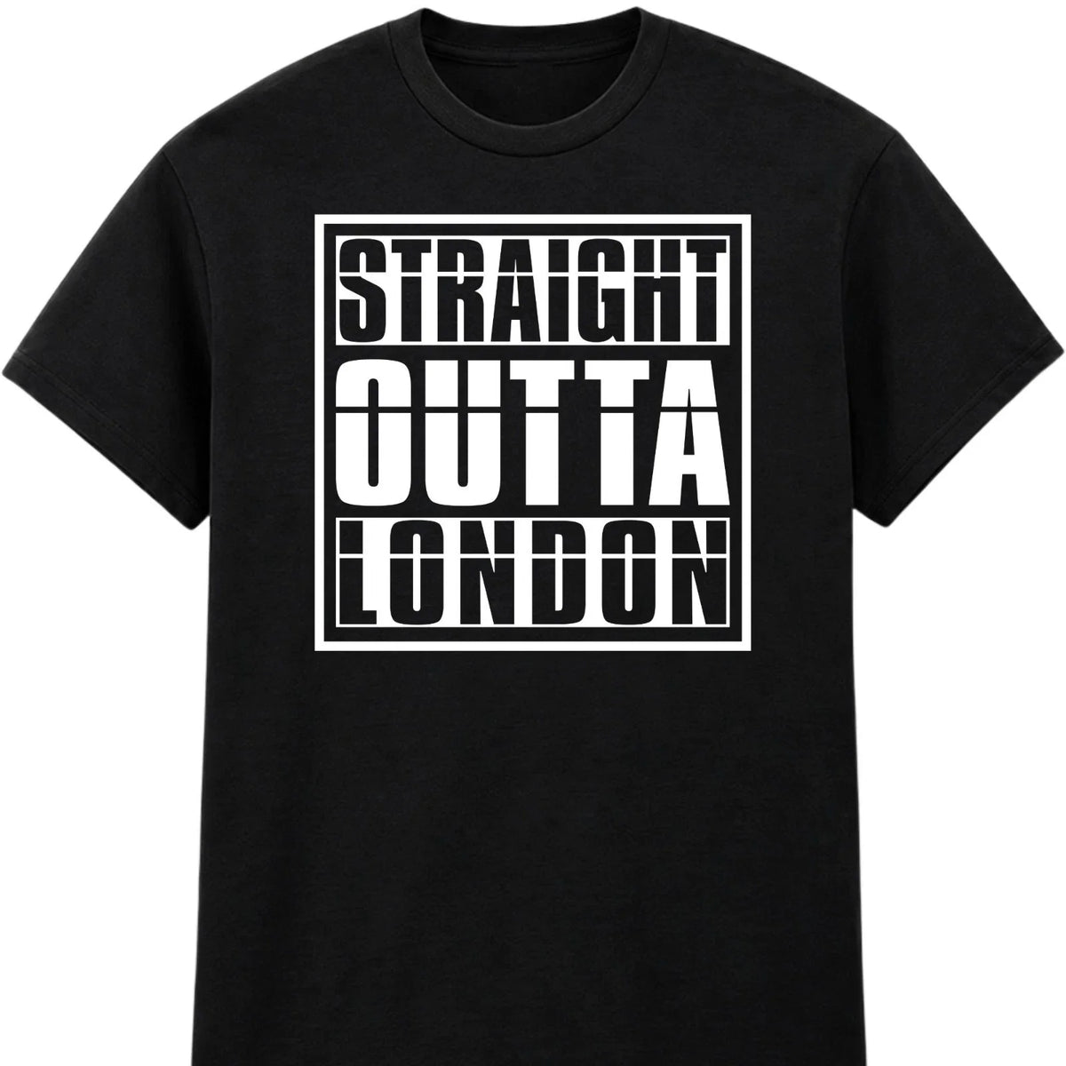 Personalised Straight Outta T Shirt Custom Name Funny Gift Birthday Xmas Tops Unisex