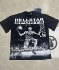 Hell Studios star Skeleton playing basketball print Men's Short Sleeve Unisex