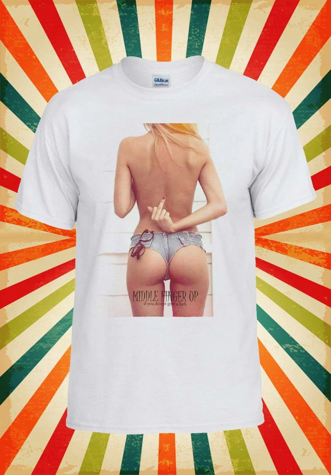 Sexy Attitude Middle Finger Girl Men Women Vest Tank Top Unisex T Shirt 1309 Unisex
