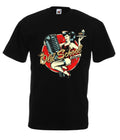 Old School Diner Girl Custom Rockabilly Vintage Black -N/629-SW Unisex