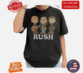 Rush Band Cartoon Fan Gifts Unisex Rush Inspired Tee S-5XL Fan Music Tee Unisex