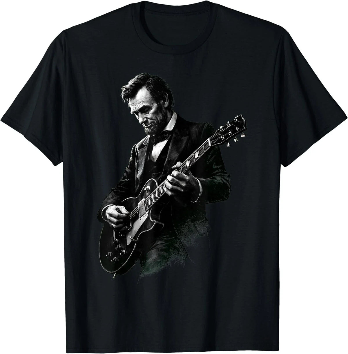 Abraham Lincoln Abe Lincoln Playing Guitar Retro Vintage Unisex