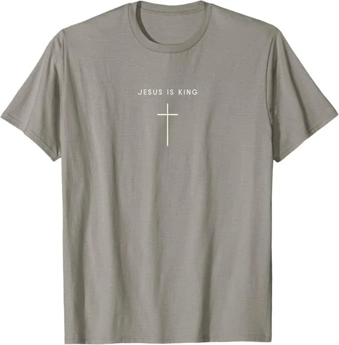 Jesus Is King Cross - Minimalist Christian Religious Jesus Unisex