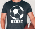 Custom Football Name T Shirt Personalised Sports Player Graphic Gift Tee Xmas Unisex