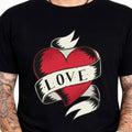 Love Heart Banner Tattoo Style Graphic Retro Vintage Valentines Day Gift Unisex