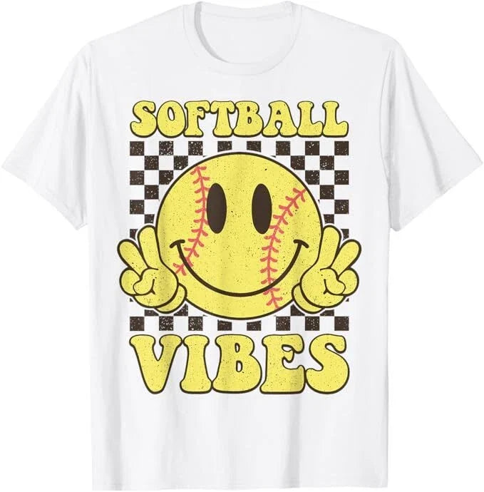 Groovy Softball Vibes Softball Girls Women Unisex