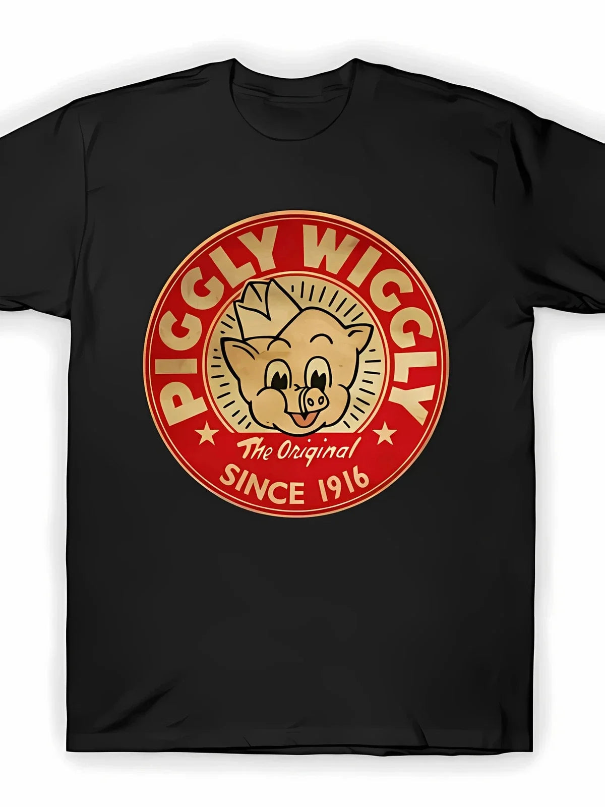 Piggly Wiggly Men'S Fashion - Original White, Short-Sleeved Unisex