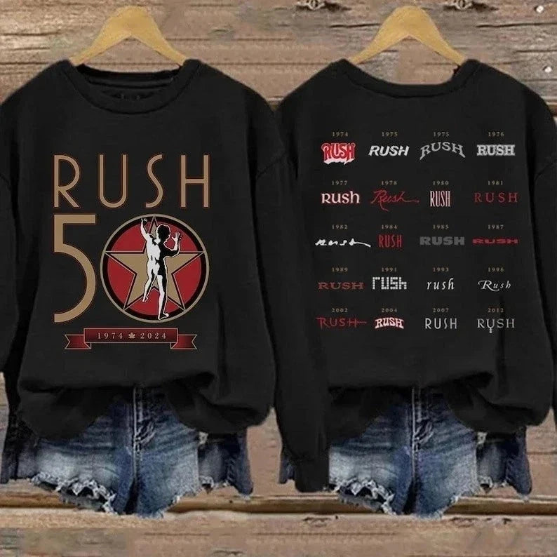 Rush Concert Shirt 2026, Rush 50th Tour Tee, Classic Rock Band Shirt Unisex