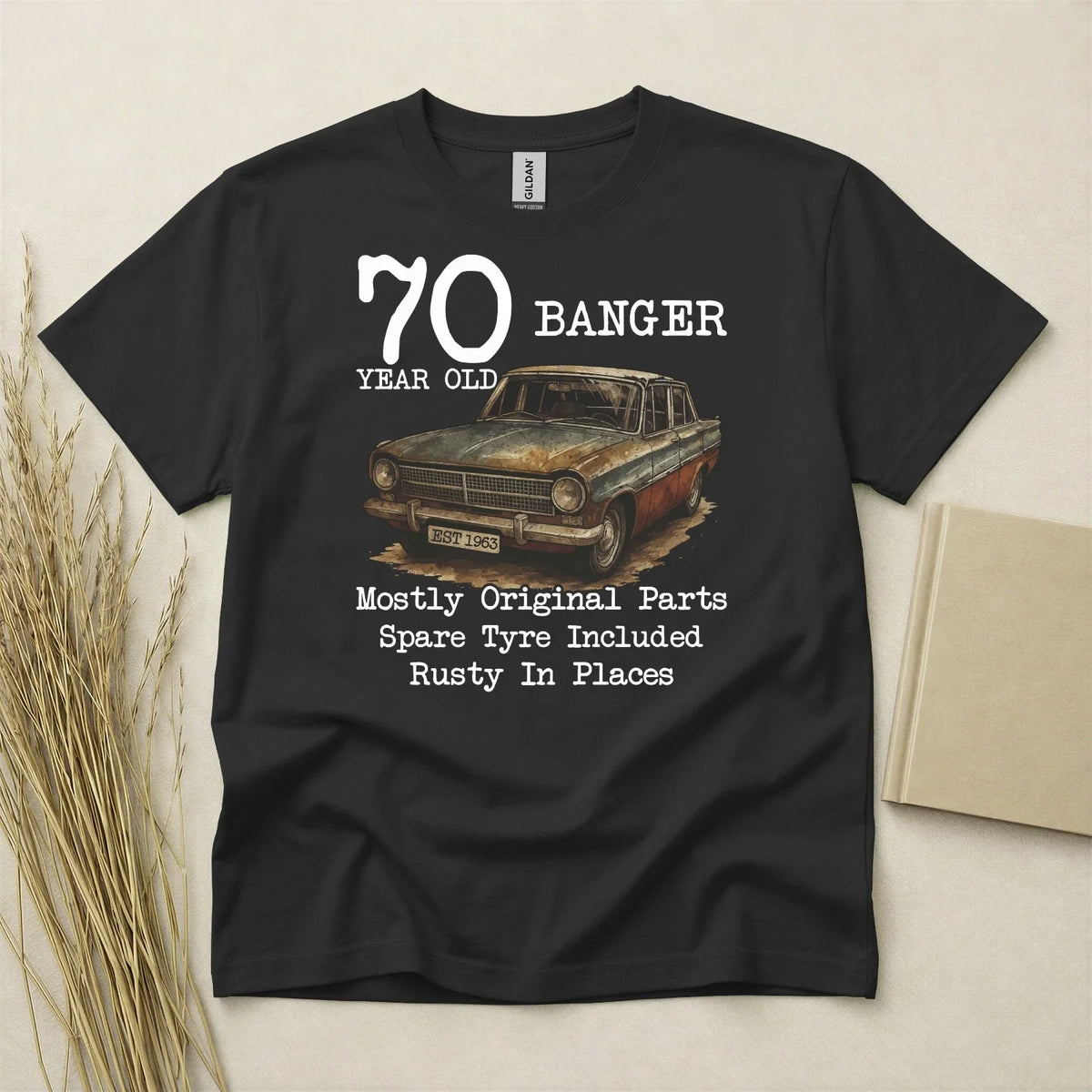 70th Birthday Born In 1956 Gifts Classic Car T Shirt 70 Years Old Tee Unisex