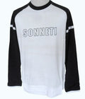 Long sleeve top crew neck white / navy sizes: M - XXL Sonneti Unisex