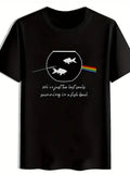 Black Vintage Rock Band Graphic | Men's Short Sleeve Round Neck Casual T Unisex