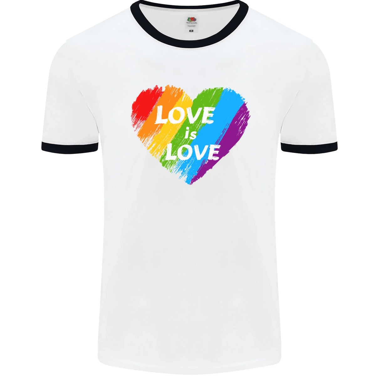 LGBT Love Is Love Gay Pride Day Awareness Mens Ringer Unisex