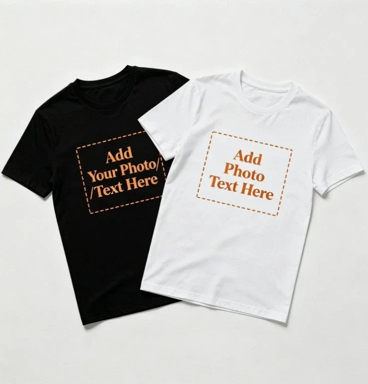 Personalized T Shirt Print Your Logo Photo Text Custom Made Tee for Kids & Adult Unisex