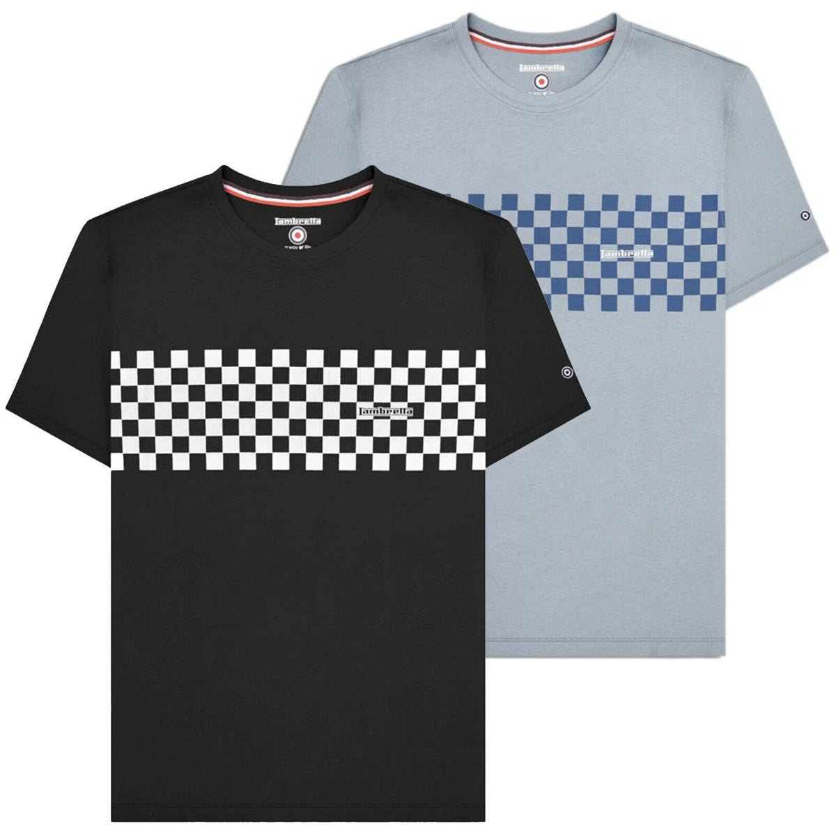 Mens Lambretta Classic Retro Two Tone Panel Mod Ska Sizes M to 4XL Unisex