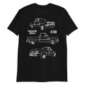 1985 Chevy C10 Silverado Square Body Pickup Truck Fleetside Short-Sleeve Unisex