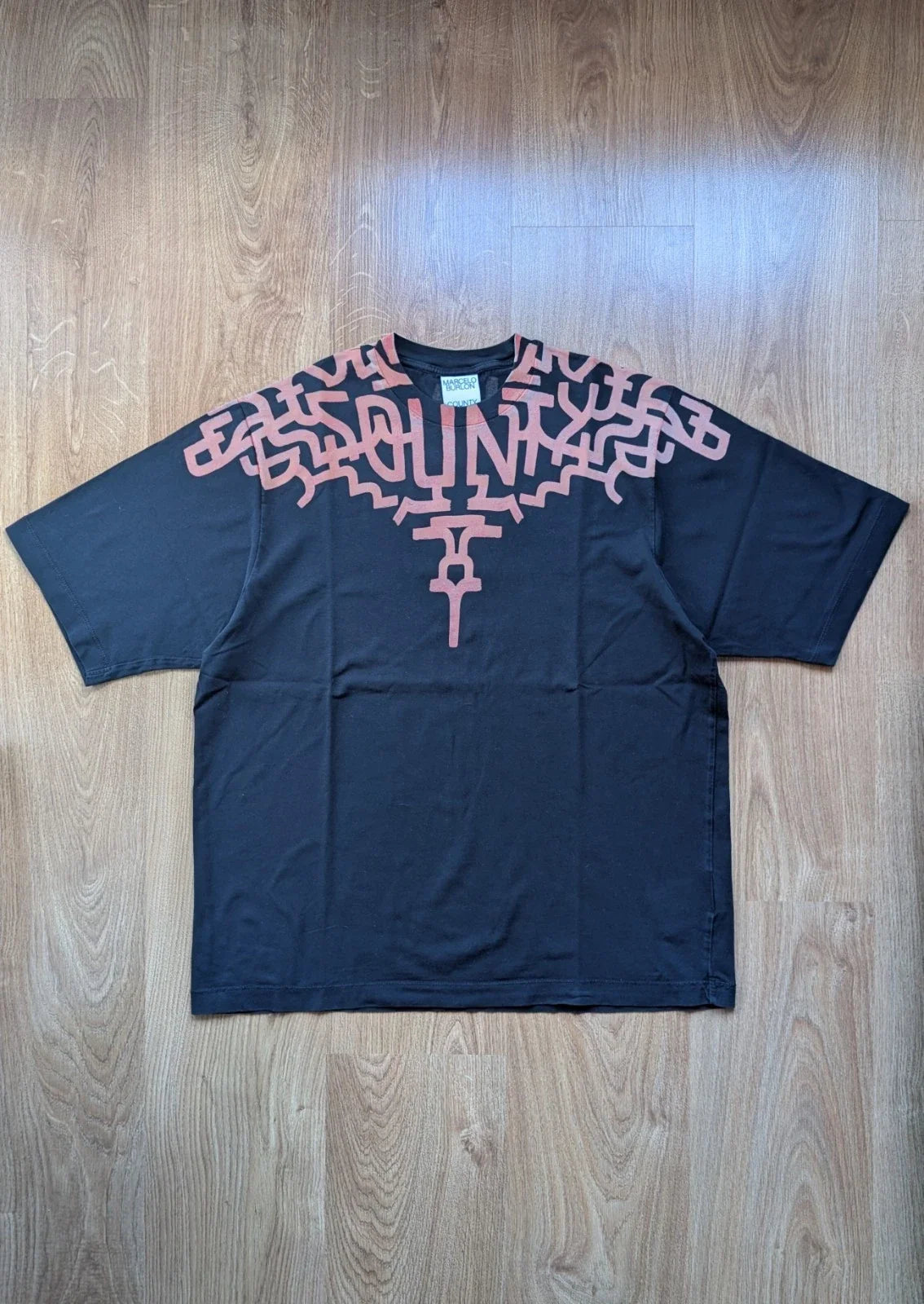 Marcelo Burlon County of Milan Black - Size S Oversized Tee / Top Unisex