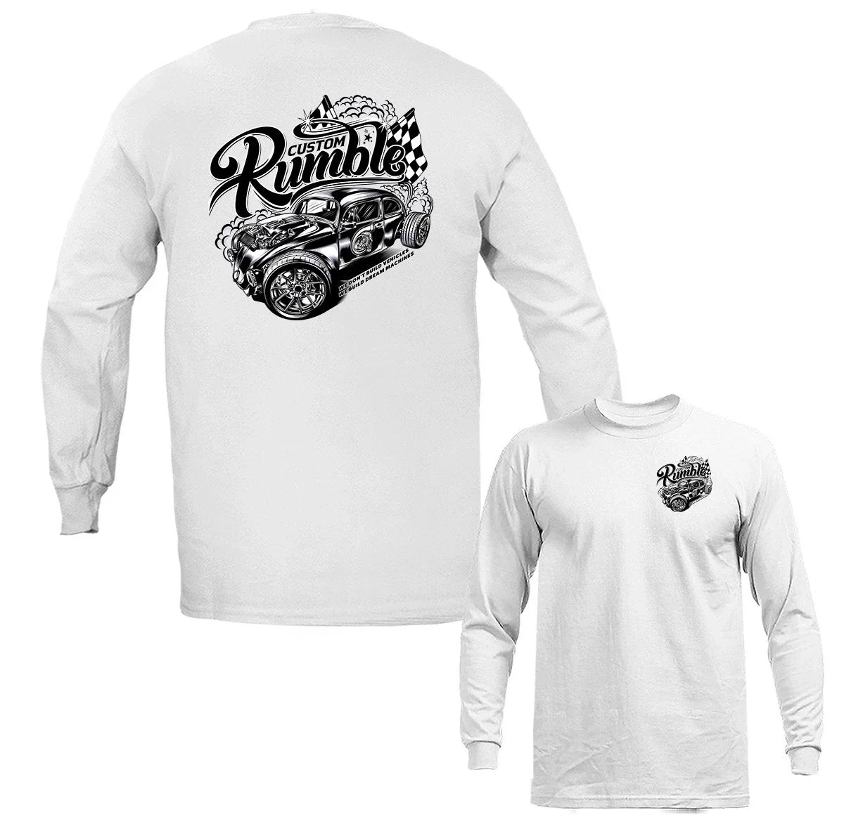 Custom Rumble Hot Rod Classic Vintage Custom Vehicle Car Long Sleeve Unisex
