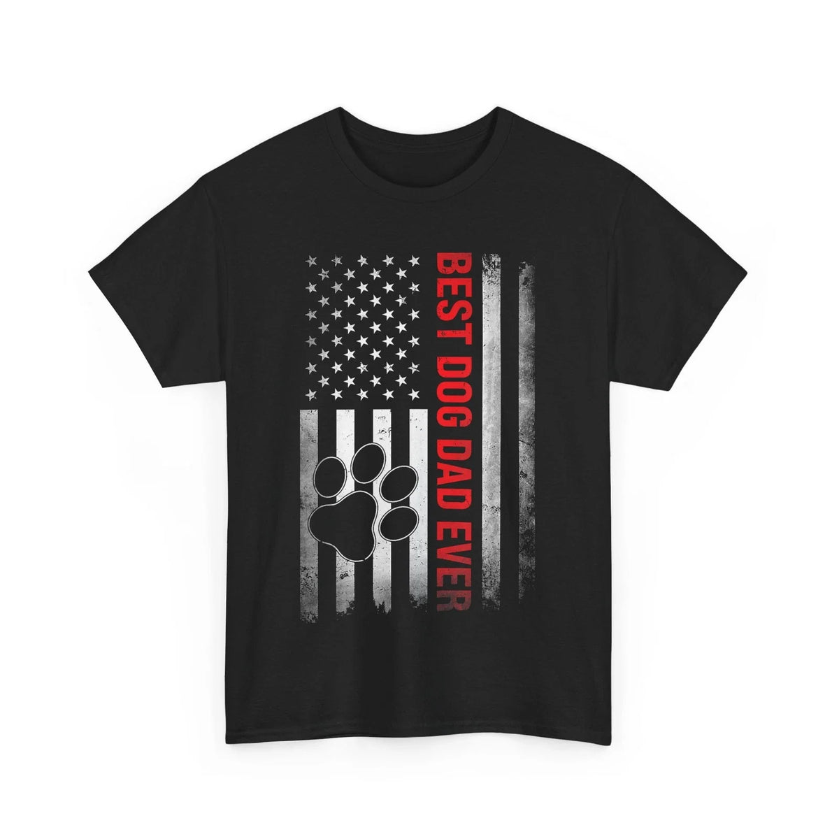 Father Shirt, Dog Dad American Flag Father's Day Vintage Unisex