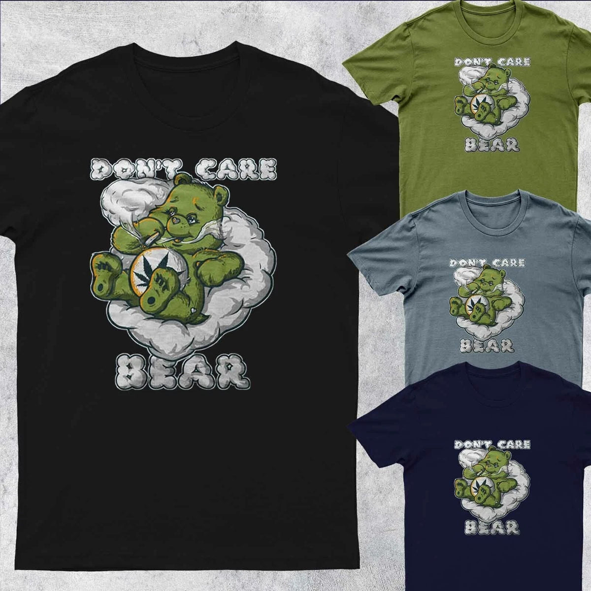 Funny Don't Care Bear Tee Top Classic Mens #DG Unisex