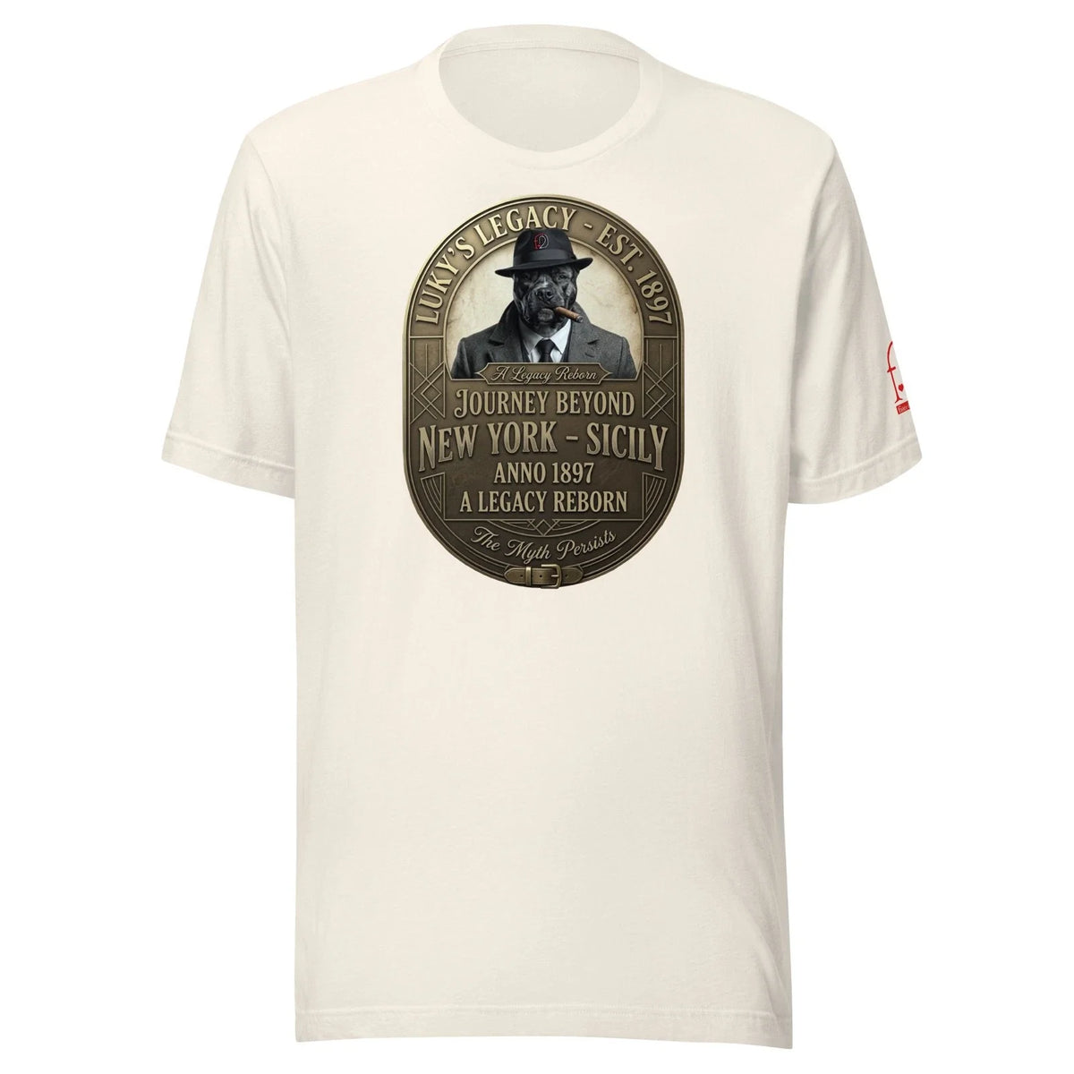 Streetwear "LUKY" NY to Sicily legend Vintage - Maglietta Grafica Retro Unisex