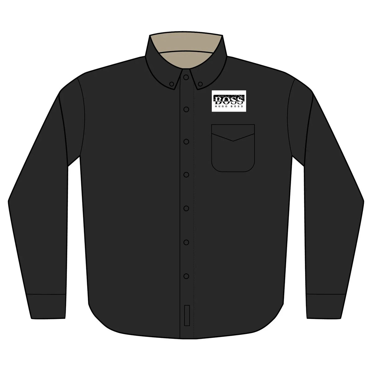 Custom Logo Chest Embroidery Long Sleeve Shirt | Workwear Unisex
