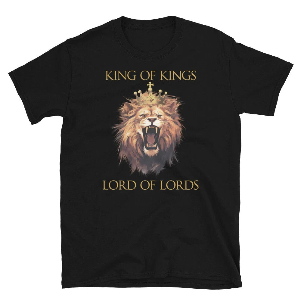 King of Kings Lord of Lords Lion King Christian Short-Sleeve Unisex Unisex