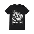 Let Music Be Louder Than Problems Black Graphic Regular Fit Unisex T Shirt Unisex