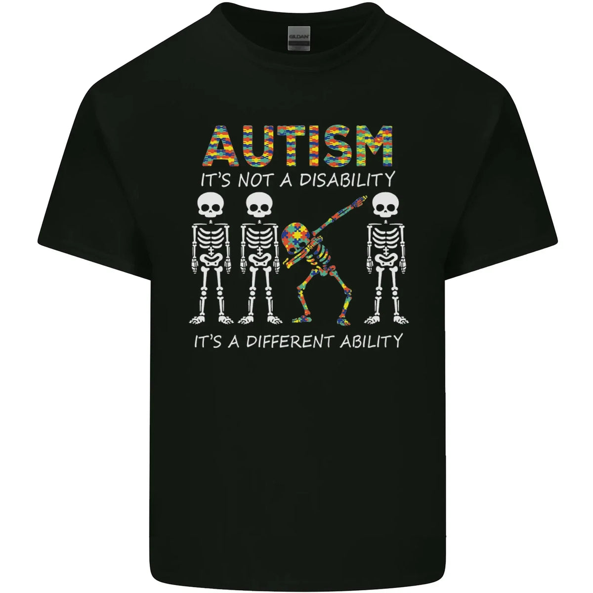 Autism A Different Ability Autistic ASD Mens Cotton Tee Top Unisex