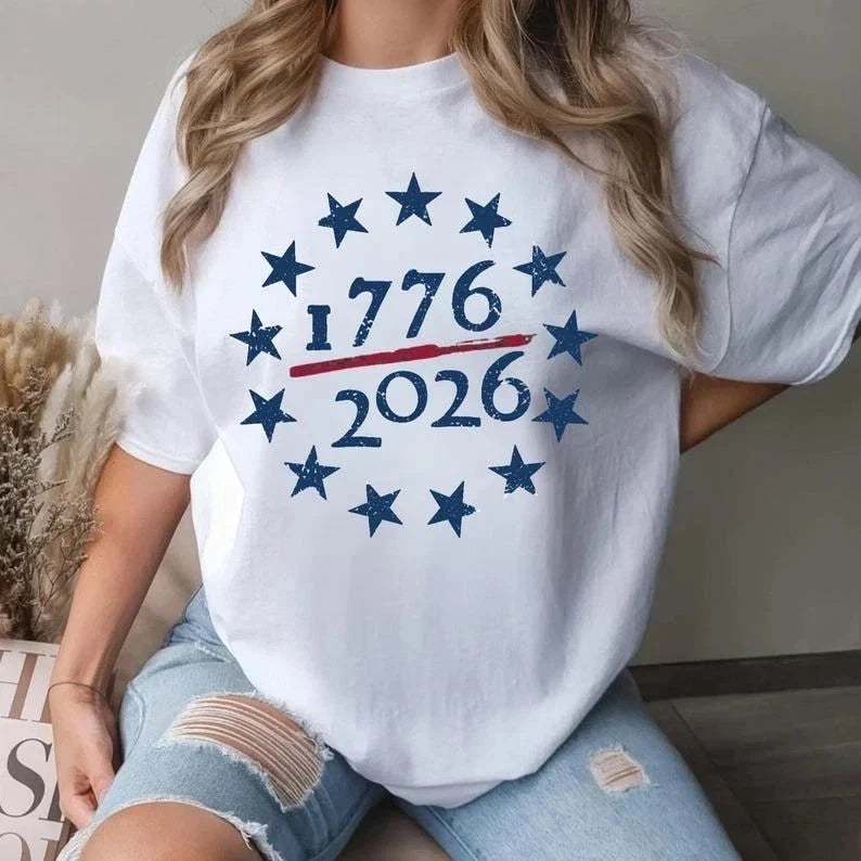 USA 1776-2026 250th Anniversary Stars Circle Patriotic Unisex