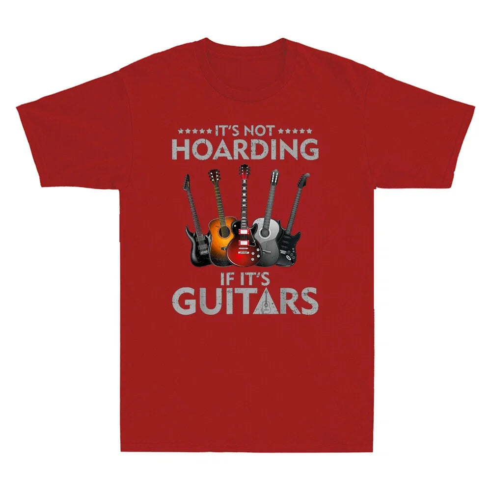 It's Not Hoarding If Its Guitars Music Lover Vintage Men's Short Sleeve Unisex