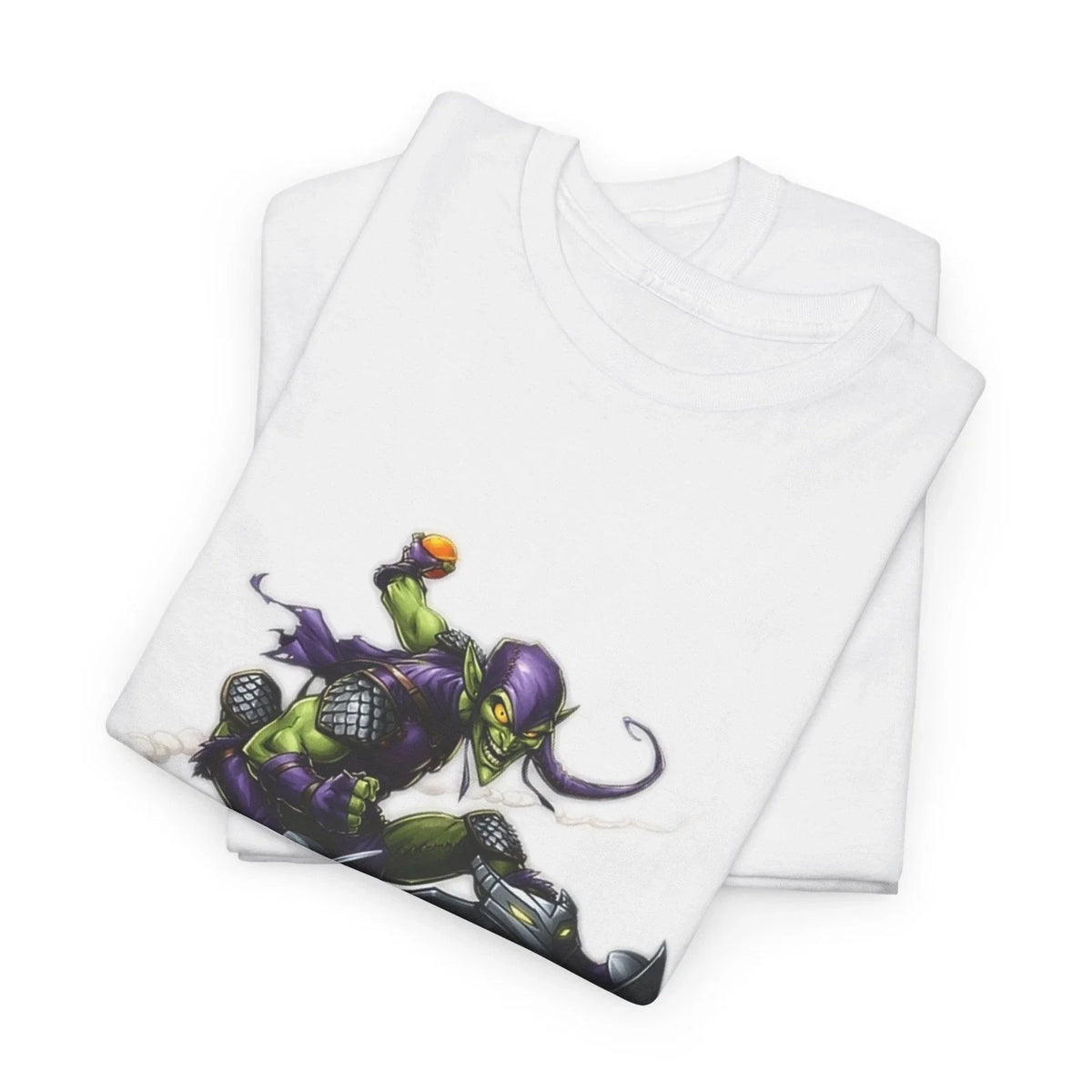 Green Goblin Unisex Heavy Cotton Tee, Cool Graphic Comic Shirt, Green Goblin Tee Unisex