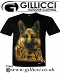 Mens Women German Shepherd Alsatian 3D Large Dog Animal Printed Wild Top Unisex