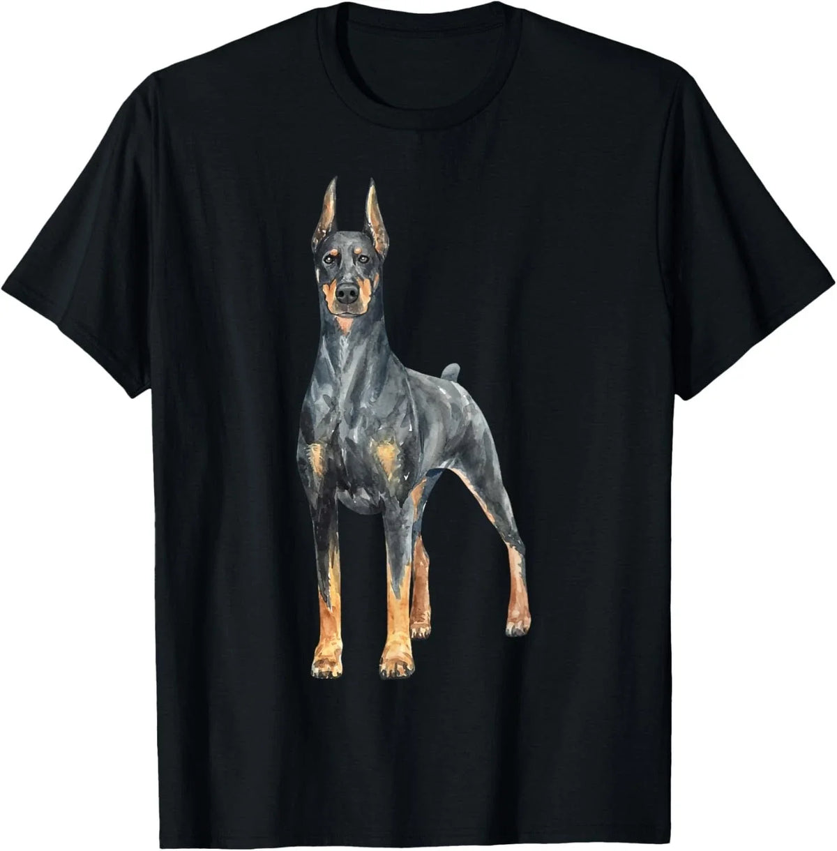 Watercolor Portrait Doberman Pinscher For Dog Owners Gift Unisex Unisex