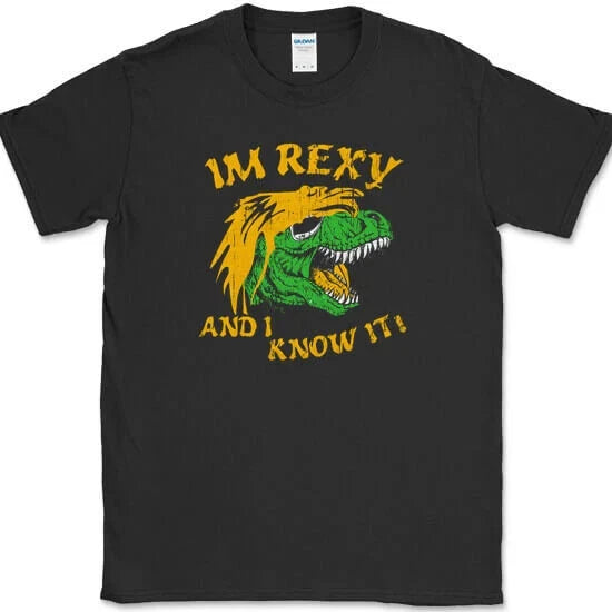 I'm Rexy and I Know It Funny Sexy Music Dinosaur Humor Novelty Tee Unisex